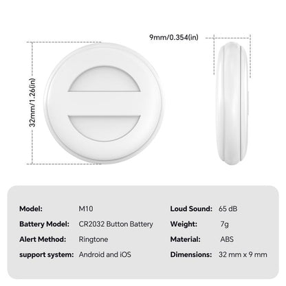 M10 Mini GPS Location Tracker Anti-lost Device with Keychain(White) - Personal Tracker by buy2fix | Online Shopping UK | buy2fix