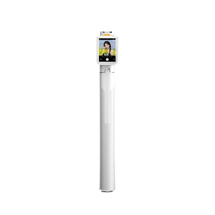 RK-X40W Integrated Floor Standing Screen Projector Selfie Stick(White) - Selfie Sticks by buy2fix | Online Shopping UK | buy2fix