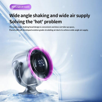 LS01 Bladeless Digital Display Desktop Circulation Fan(Grey) - Electric Fans by buy2fix | Online Shopping UK | buy2fix