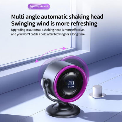 LS01 Bladeless Digital Display Desktop Circulation Fan(Grey) - Electric Fans by buy2fix | Online Shopping UK | buy2fix