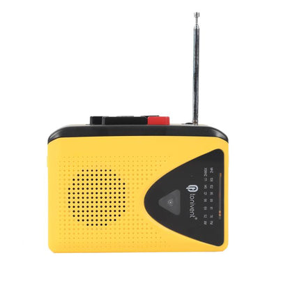 Tonivent TON009B Portable Tape Recorder Cassette Player Support FM / AM Radio(Yellow) - Tape Converter by buy2fix | Online Shopping UK | buy2fix