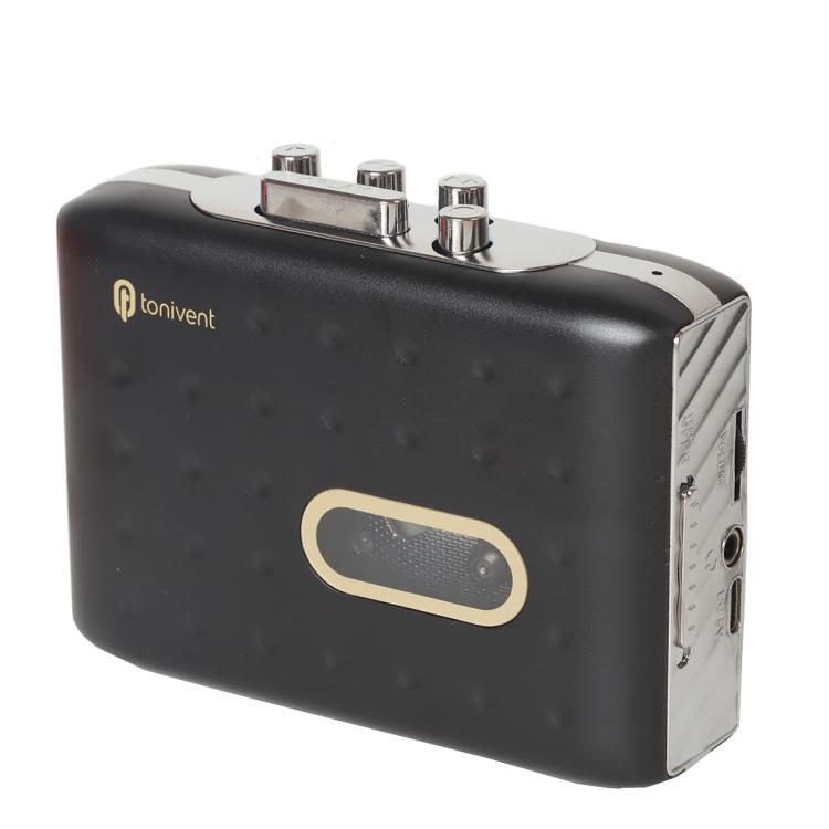 Tonivent TON771 Portable Recorder Tape Converter USB Cassette to MP3 Player(Black) - Tape Converter by buy2fix | Online Shopping UK | buy2fix