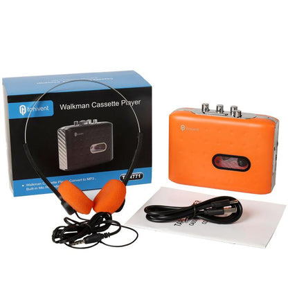 Tonivent TON771 Portable Recorder Tape Converter USB Cassette to MP3 Player(Orange) - Tape Converter by buy2fix | Online Shopping UK | buy2fix
