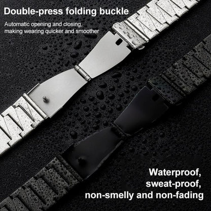 For Apple Watch 42 / 44 / 45 / 46 / 49mm xDfind Stepped Stainless Steel Watch Band(Black) - Watch Bands by xDfind | Online Shopping UK | buy2fix
