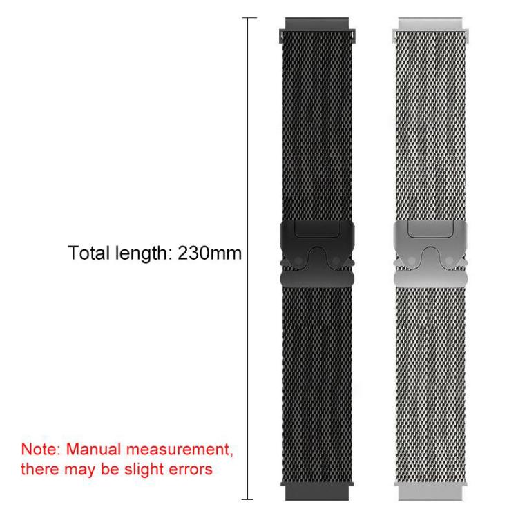 For Amazfit T-Rex 3 xDfind Milanese Parachute Buckle Stainless Steel Watch Band(Black) - Watch Bands by xDfind | Online Shopping UK | buy2fix