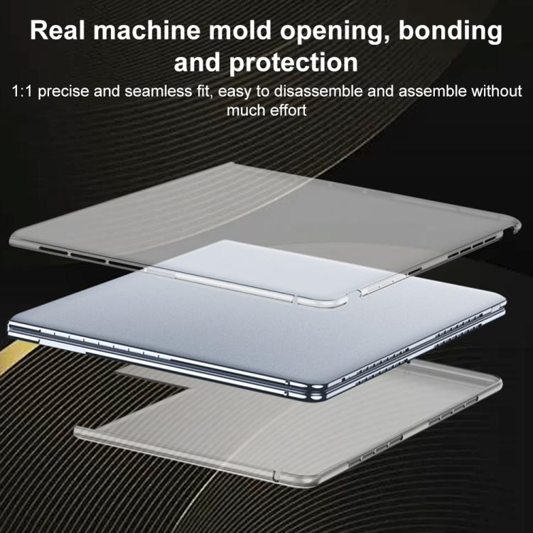 For Huawei MateBook X Pro 2024 GKK Ultra-thin Full Coverage Frosted Translucent Laptop Case(Translucent Black) - Other by GKK | Online Shopping UK | buy2fix