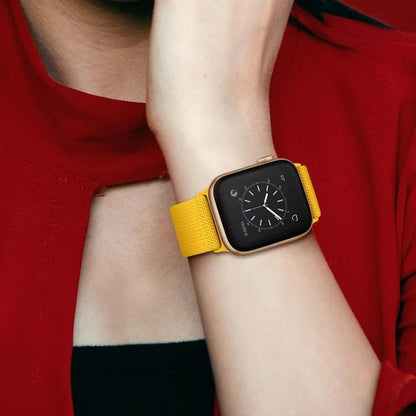 For Apple Watch 42 / 44 / 45 / 46 / 49mm xDfind Adjustable Slide Buckle Elastic Nylon Watch Band(Black) - Watch Bands by xDfind | Online Shopping UK | buy2fix