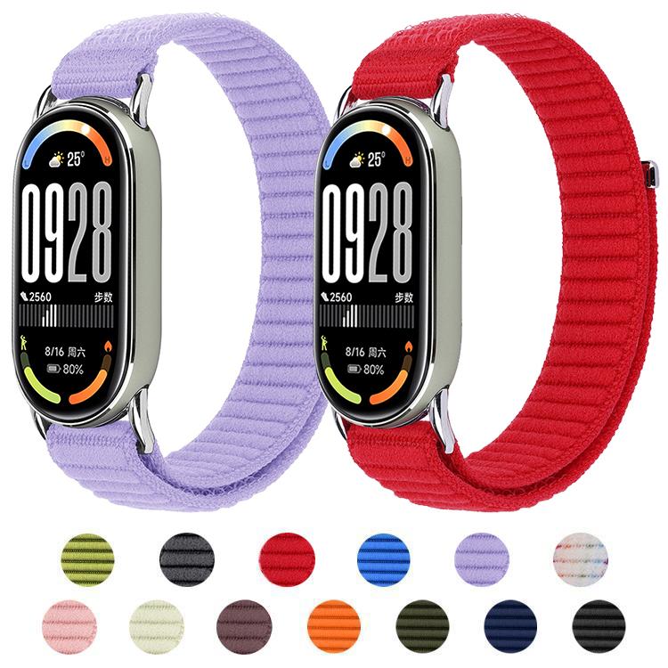 For Xiaomi Smart Band 10 / 9 / 8 xDfind Woven Nylon Hook And Loop Fastener Watch Band(Orange) - Watch Bands by xDfind | Online Shopping UK | buy2fix