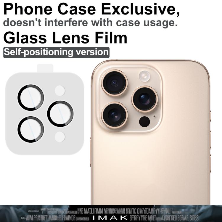 For iPhone 16 Pro / 16 Pro Max imak Glass Rear Camera Lens Film Phone Case Exclusive, Self-positioning Version - iPhone 16 Pro Tempered Glass by imak | Online Shopping UK | buy2fix