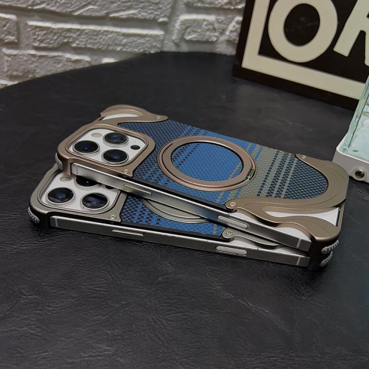 For iPhone 14 Pro Metal Frameless 360 Degree Rotation Holder MagSafe Phone Case(Black) - iPhone 14 Pro Cases by buy2fix | Online Shopping UK | buy2fix