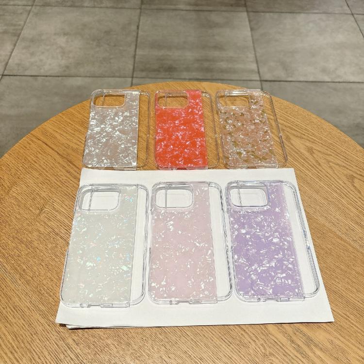 For Google Pixel 10 Pro Fold Pearlescent Shell Texture Phone Case(Red) - Google Cases by buy2fix | Online Shopping UK | buy2fix