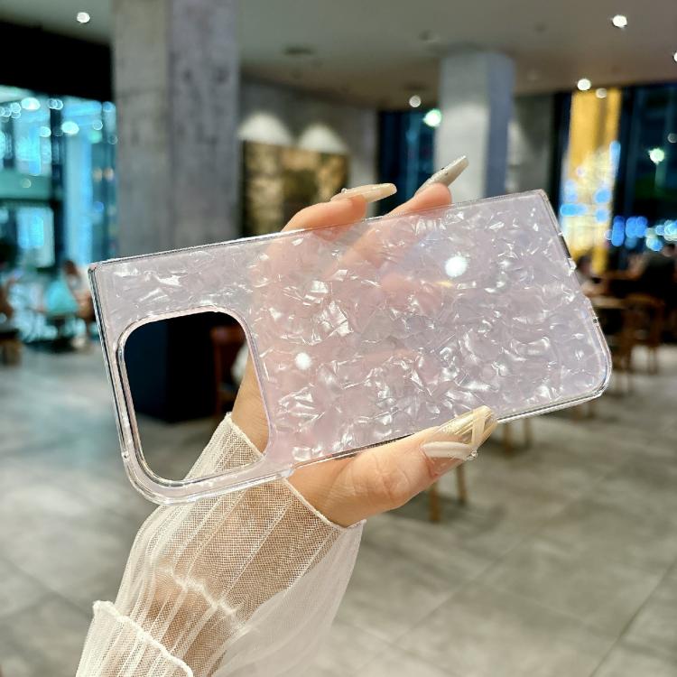 For Google Pixel 10 Pro Fold Pearlescent Shell Texture Phone Case(Beige) - Google Cases by buy2fix | Online Shopping UK | buy2fix