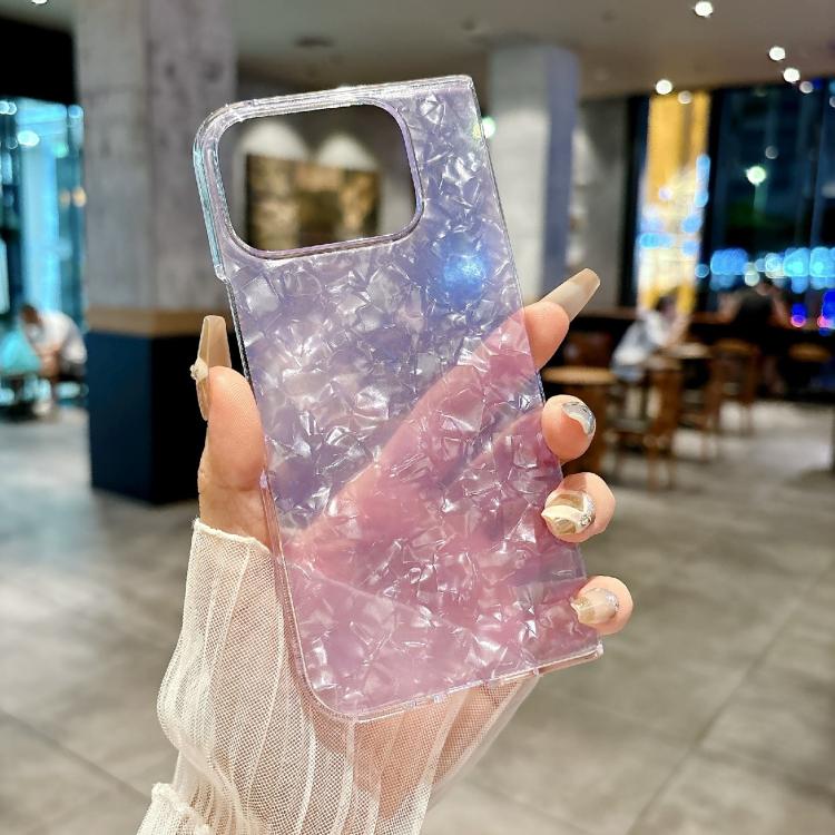 For Google Pixel 10 Pro Fold Pearlescent Shell Texture Phone Case(Purple) - Google Cases by buy2fix | Online Shopping UK | buy2fix