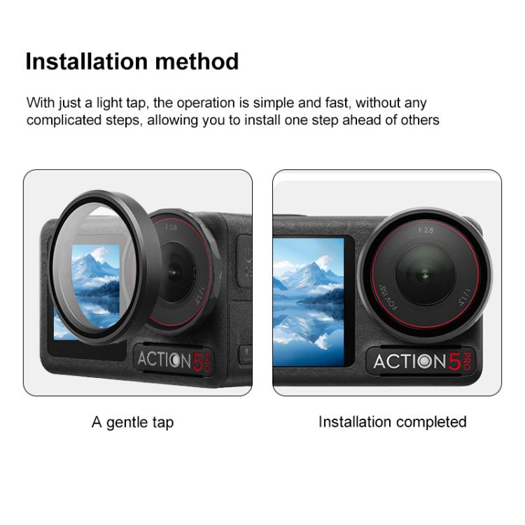 For DJI Action 5 Pro Camera Lens Filter, Filter:UV - Lens Filter by buy2fix | Online Shopping UK | buy2fix