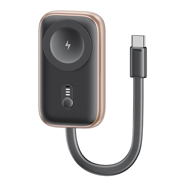 For Apple Watch Series USAMS CD245 1200mAh Portable Watch Wireless Charger with Cable(Desert Gold) - Charger / Holder by USAMS | Online Shopping UK | buy2fix