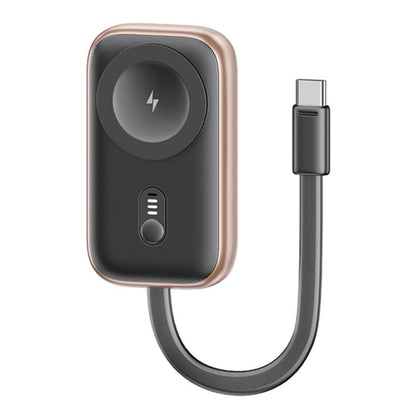 For Apple Watch Series USAMS CD245 1200mAh Portable Watch Wireless Charger with Cable(Desert Gold) - Charger / Holder by USAMS | Online Shopping UK | buy2fix