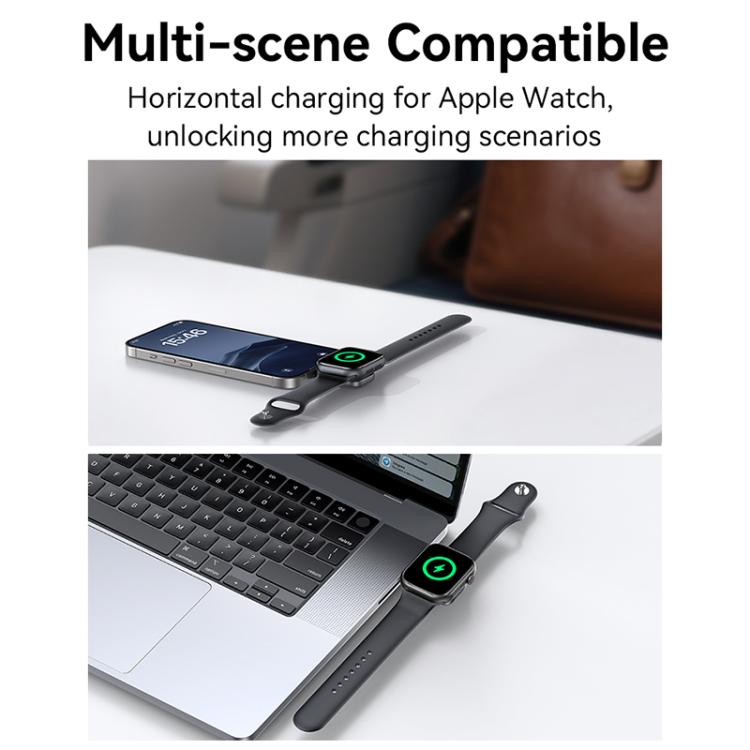 For Apple Watch Series USAMS CD247 USB-C / Type-C Plug Portable Watch Wireless Charger(Metal Gray) - Charger / Holder by USAMS | Online Shopping UK | buy2fix
