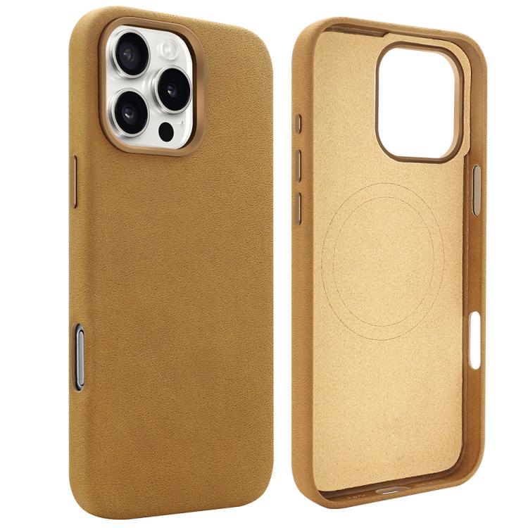 For iPhone 16 Pro Max VIETAO Suede MagSafe PU Leather Phone Case(Light Brown) - iPhone 16 Pro Max Cases by VIETAO | Online Shopping UK | buy2fix