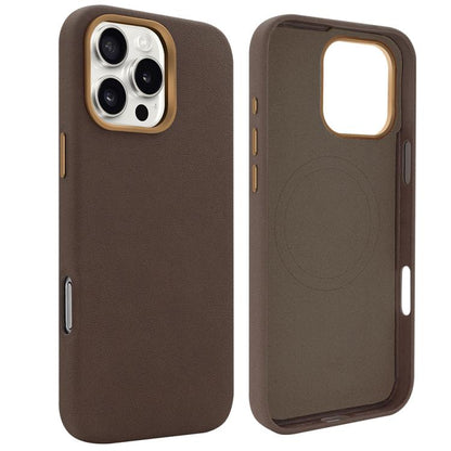 For iPhone 16 Pro Max VIETAO Suede MagSafe PU Leather Phone Case(Coffee Brown) - iPhone 16 Pro Max Cases by VIETAO | Online Shopping UK | buy2fix