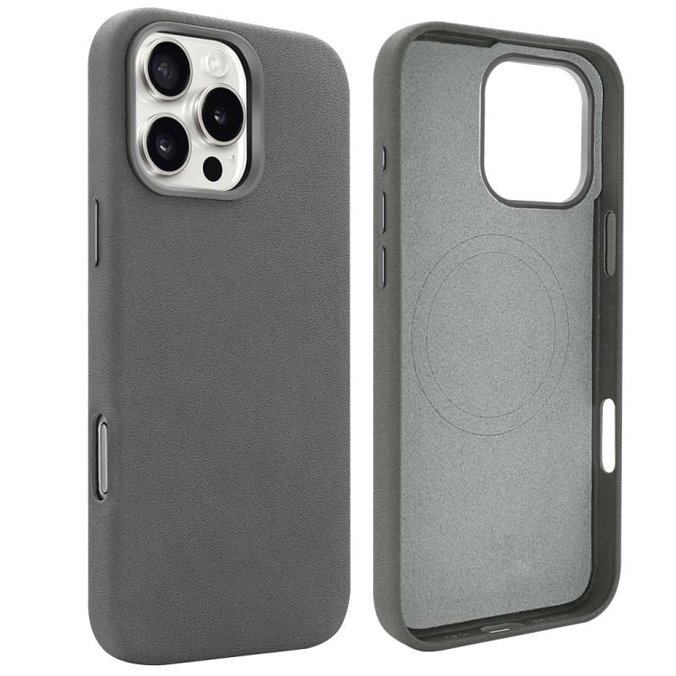 For iPhone 16 Pro VIETAO Suede MagSafe PU Leather Phone Case(Dark Grey) - iPhone 16 Pro Cases by VIETAO | Online Shopping UK | buy2fix