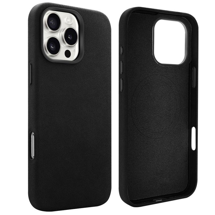 For iPhone 16 Pro VIETAO Suede MagSafe PU Leather Phone Case(Black) - iPhone 16 Pro Cases by VIETAO | Online Shopping UK | buy2fix