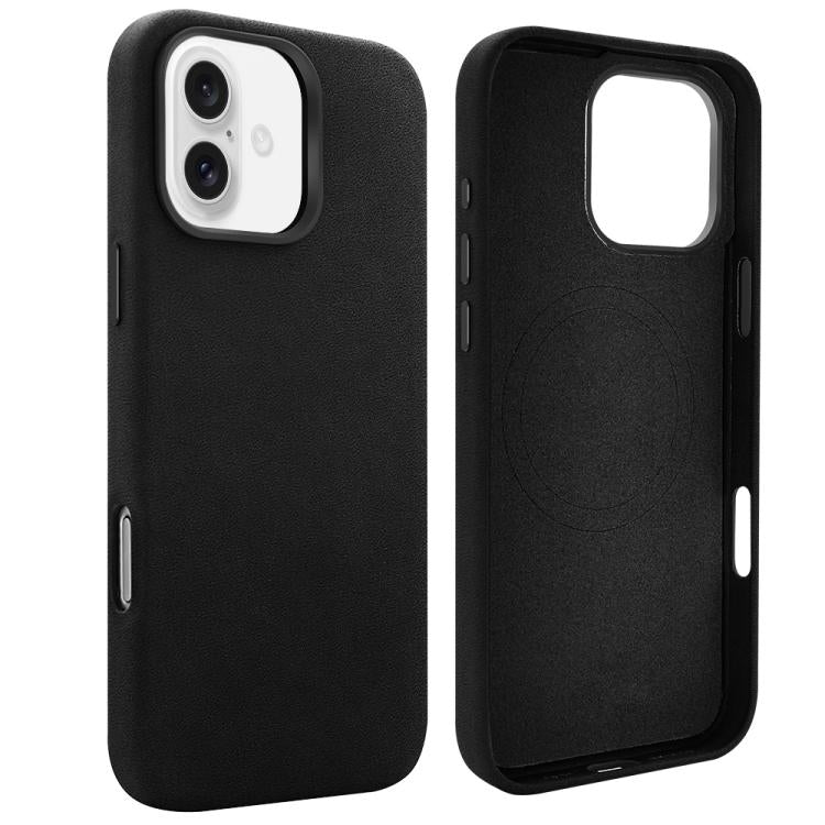 For iPhone 16 VIETAO Suede MagSafe PU Leather Phone Case(Black) - iPhone 16 Cases by VIETAO | Online Shopping UK | buy2fix