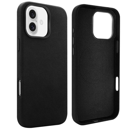 For iPhone 16 VIETAO Suede MagSafe PU Leather Phone Case(Black) - iPhone 16 Cases by VIETAO | Online Shopping UK | buy2fix