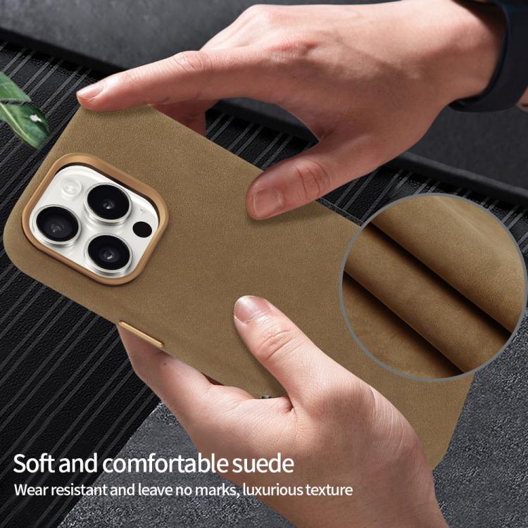 For iPhone 16 VIETAO Suede MagSafe PU Leather Phone Case(Black) - iPhone 16 Cases by VIETAO | Online Shopping UK | buy2fix