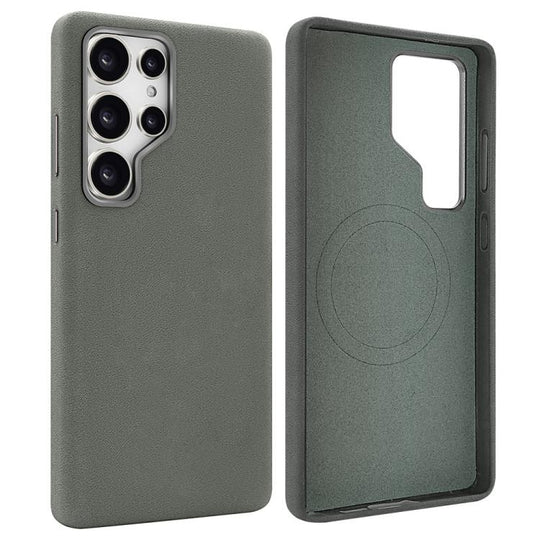 For Samsung Galaxy S24 Ultra 5G VIETAO Suede MagSafe PU Leather Phone Case(Dark Grey)