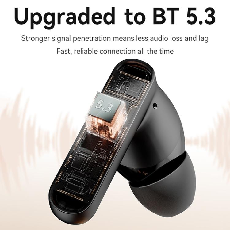 USAMS Echo E02 ANC and ENC In-Ear TWS Wireless Bluetooth Earphones(Black) - TWS Earphone by USAMS | Online Shopping UK | buy2fix