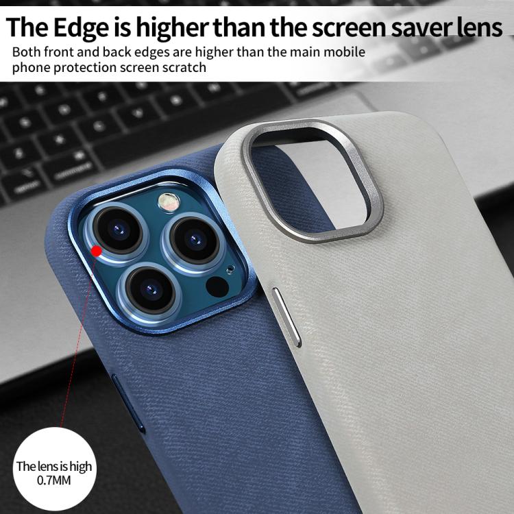 For iPhone 16 Pro VIETAO Retro Denim Texture PU Leather MagSafe Phone Case(Black) - iPhone 16 Pro Cases by VIETAO | Online Shopping UK | buy2fix