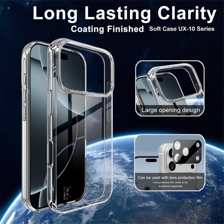 For iPhone 17 Pro imak UX-10 Series Transparent Shockproof TPU Phone Case(Transparent) - iPhone 17 Pro Cases by imak | Online Shopping UK | buy2fix