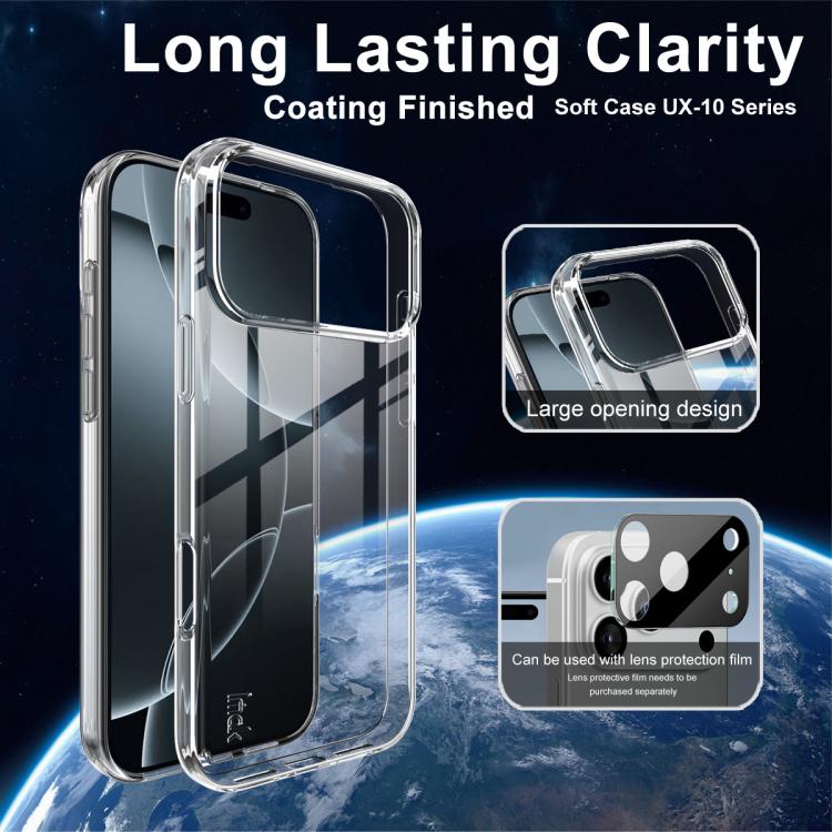 For iPhone 17 Pro Max imak UX-10 Series Transparent Shockproof TPU Phone Case(Transparent) - iPhone 17 Pro Max Cases by imak | Online Shopping UK | buy2fix