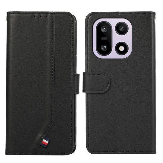 For OnePlus 15 ABEEL Delicate Texture Splicing RFID Leather Phone Case(Black)