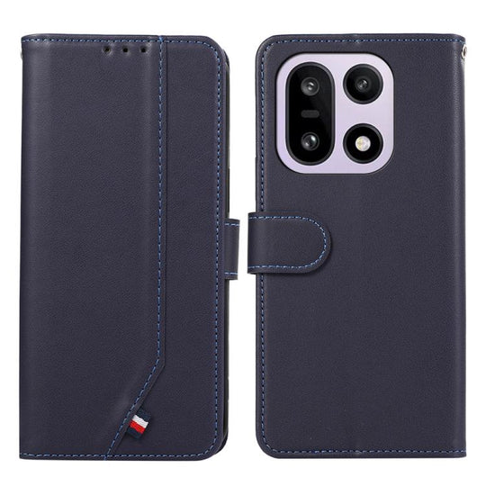 For OnePlus 15 ABEEL Delicate Texture Splicing RFID Leather Phone Case(Blue)