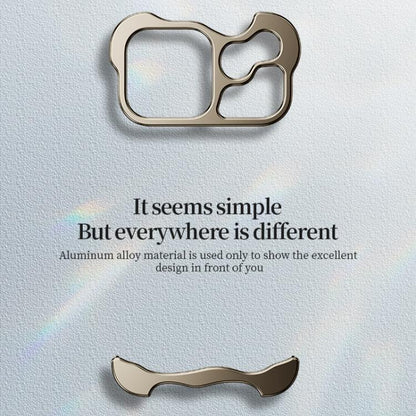For iPhone 17 Pro Max Frameless Metal Corner Pad Phone Case with Lens Film(Gold) - iPhone 17 Pro Max Cases by buy2fix | Online Shopping UK | buy2fix