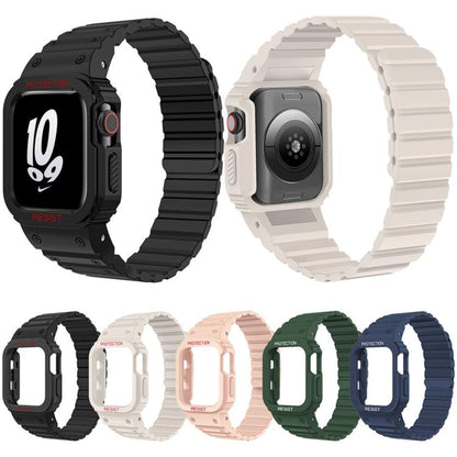 For Apple Watch 38 / 41mm xDfind Magnetic Silicone Watch Band with Integrated Watch Cover(Sarlight) - Watch Cases by xDfind | Online Shopping UK | buy2fix