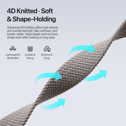 For Apple Watch 38 / 40 / 41 / S10 42mm DUX DUCIS Mixture Ultra Series Magnetic Buckle Nylon Braided Strap(Clay) - Watch Bands by DUX DUCIS | Online Shopping UK | buy2fix