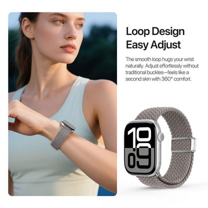For Apple Watch 38 / 40 / 41 / S10 42mm DUX DUCIS Mixture Ultra Series Magnetic Buckle Nylon Braided Strap(Clay) - Watch Bands by DUX DUCIS | Online Shopping UK | buy2fix