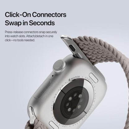 For Apple Watch 38 / 40 / 41 / S10 42mm DUX DUCIS Mixture Ultra Series Magnetic Buckle Nylon Braided Strap(Clay) - Watch Bands by DUX DUCIS | Online Shopping UK | buy2fix