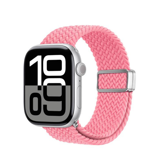For Apple Watch 38 / 40 / 41 / S10 42mm DUX DUCIS Mixture Ultra Series Magnetic Buckle Nylon Braided Strap(Hot Pink) - Watch Bands by DUX DUCIS | Online Shopping UK | buy2fix