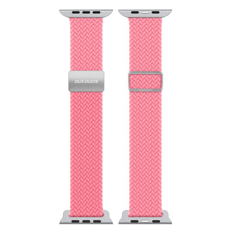 For Apple Watch 38 / 40 / 41 / S10 42mm DUX DUCIS Mixture Ultra Series Magnetic Buckle Nylon Braided Strap(Hot Pink) - Watch Bands by DUX DUCIS | Online Shopping UK | buy2fix