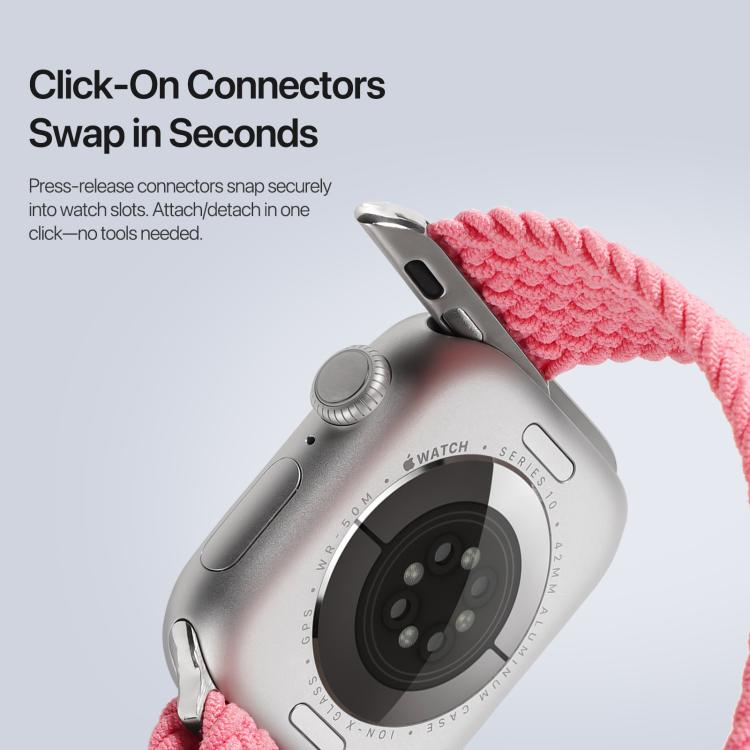 For Apple Watch 38 / 40 / 41 / S10 42mm DUX DUCIS Mixture Ultra Series Magnetic Buckle Nylon Braided Strap(Hot Pink) - Watch Bands by DUX DUCIS | Online Shopping UK | buy2fix