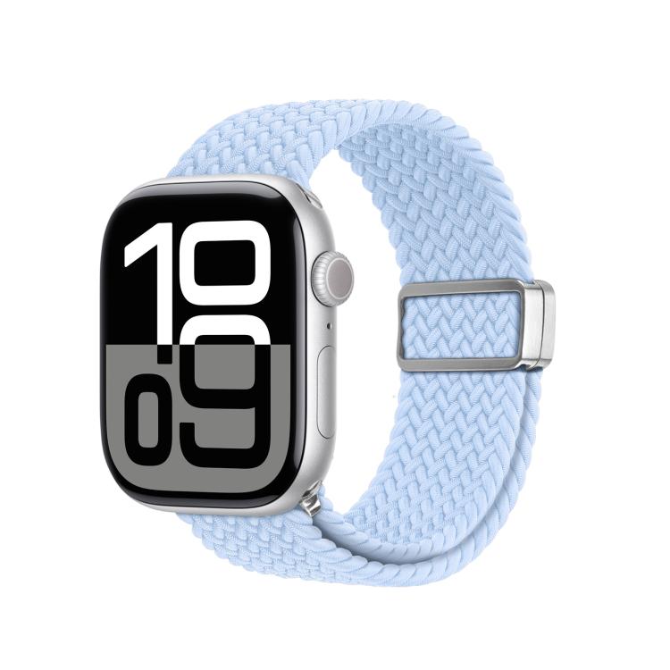 For Apple Watch 38 / 40 / 41 / S10 42mm DUX DUCIS Mixture Ultra Series Magnetic Buckle Nylon Braided Strap(Light Blue) - Watch Bands by DUX DUCIS | Online Shopping UK | buy2fix