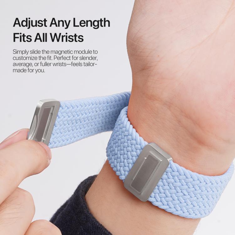 For Apple Watch 38 / 40 / 41 / S10 42mm DUX DUCIS Mixture Ultra Series Magnetic Buckle Nylon Braided Strap(Light Blue) - Watch Bands by DUX DUCIS | Online Shopping UK | buy2fix