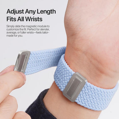 For Apple Watch 38 / 40 / 41 / S10 42mm DUX DUCIS Mixture Ultra Series Magnetic Buckle Nylon Braided Strap(Light Blue) - Watch Bands by DUX DUCIS | Online Shopping UK | buy2fix