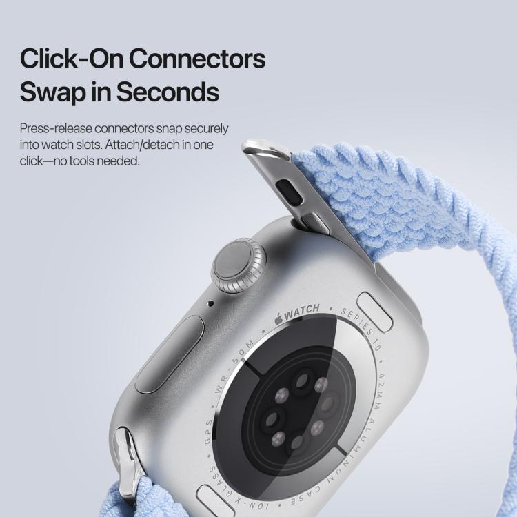 For Apple Watch 38 / 40 / 41 / S10 42mm DUX DUCIS Mixture Ultra Series Magnetic Buckle Nylon Braided Strap(Light Blue) - Watch Bands by DUX DUCIS | Online Shopping UK | buy2fix