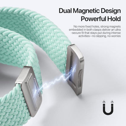 For Apple Watch 38 / 40 / 41 / S10 42mm DUX DUCIS Mixture Ultra Series Magnetic Buckle Nylon Braided Strap(Mint Green) - Watch Bands by DUX DUCIS | Online Shopping UK | buy2fix