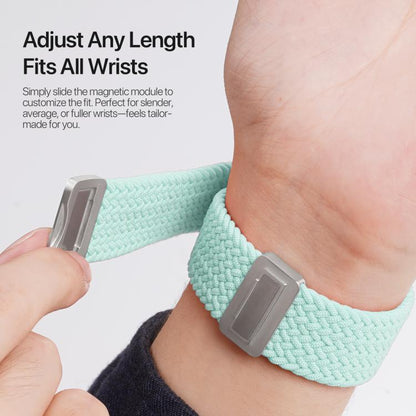 For Apple Watch 38 / 40 / 41 / S10 42mm DUX DUCIS Mixture Ultra Series Magnetic Buckle Nylon Braided Strap(Mint Green) - Watch Bands by DUX DUCIS | Online Shopping UK | buy2fix