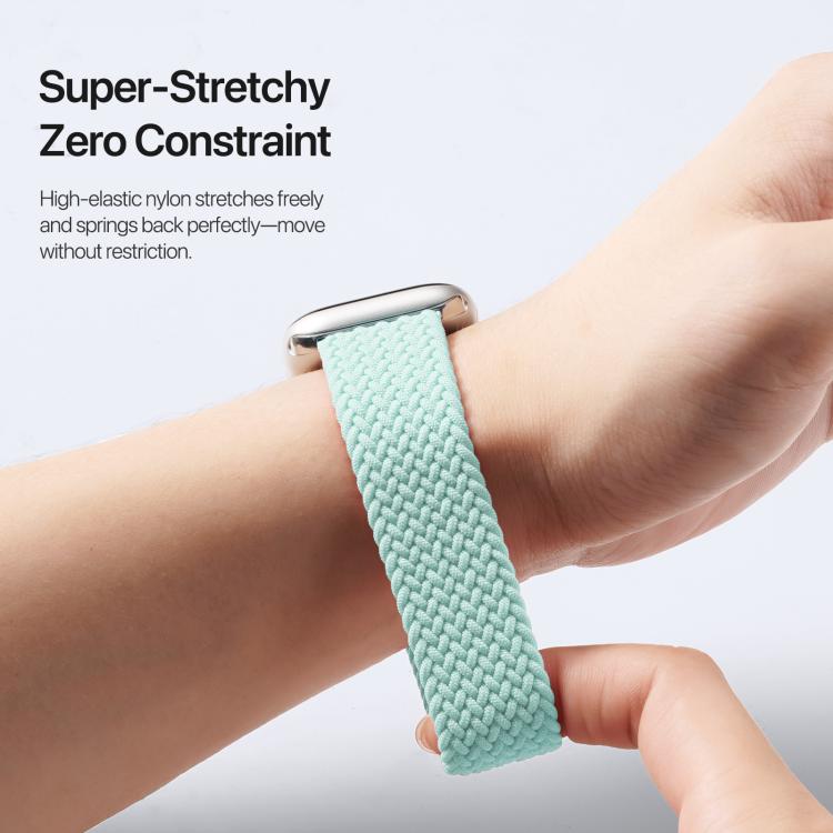 For Apple Watch 38 / 40 / 41 / S10 42mm DUX DUCIS Mixture Ultra Series Magnetic Buckle Nylon Braided Strap(Mint Green) - Watch Bands by DUX DUCIS | Online Shopping UK | buy2fix